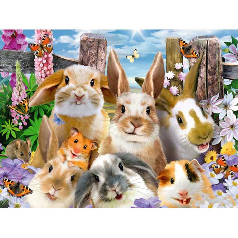 Rabbit Selfie – Diamond Painting Kits – Gopaintwithdiamonds.com