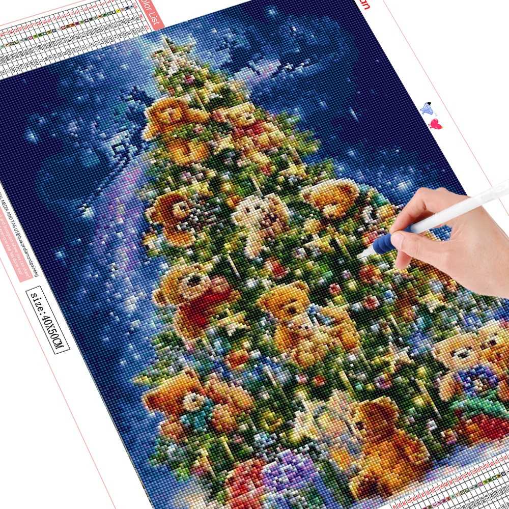 Decorated Christmas Tree Diamond Painting Kits